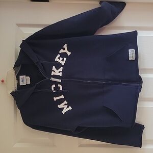 Genuine Disney Resort clothing Mickey  zip hoodie sz LG navy blue